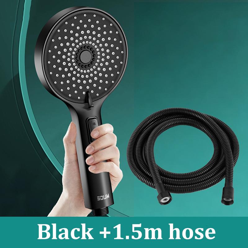 Booster Handheld Rain Shower Head Powerful Spray Anti-Clog Nozzle Adjustable Bathroom Shower Head for Low Water Pressure Home
