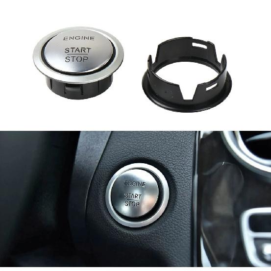 Car Engine Start Stop Button Frame Circle For Mercedes Benz W205 W253 W447 W156 W222 W176 W117 Auto Dashboard Trim Ring Bezel