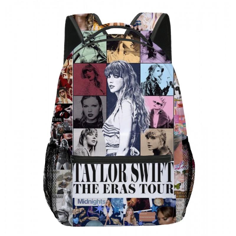 Taylor Swift Themed Kids School Backpack Set Elementary Students Oxford Fabric Breathable Lightweight With Padded Straps