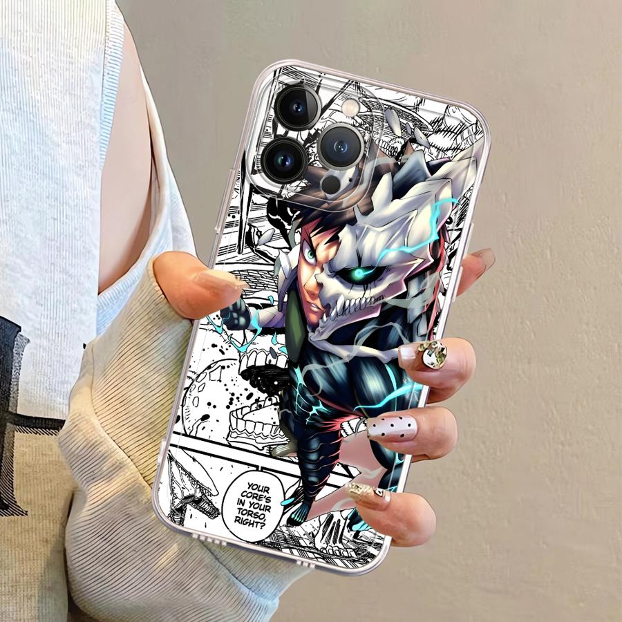 Comic Monster Kaiju No.8 Case for iPhone 12 Mini 16 15 14 Plus XR 7 8 16e 13 12 11 Pro MAX Soft Phone Cover