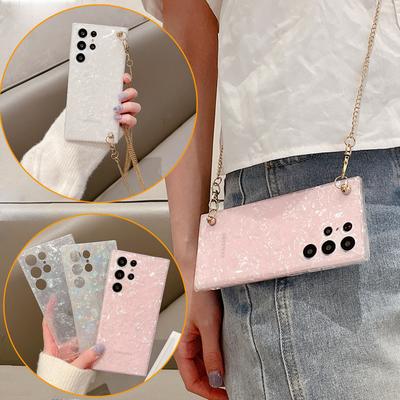 Luxury Pearl Bracelet Wrist Chian Case For Samsung Z Flip 3 Z Fold 4 S23 S22 S21 Ultra S20 Fe S10 S9 S8 A14 A34 A54 A13 A23 A33 A53 A12 A22 A32 A52