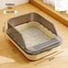 Extra Large Anti-Splash Cat Litter Box: Semi-Enclosed Tray for Large Cats and Kittens