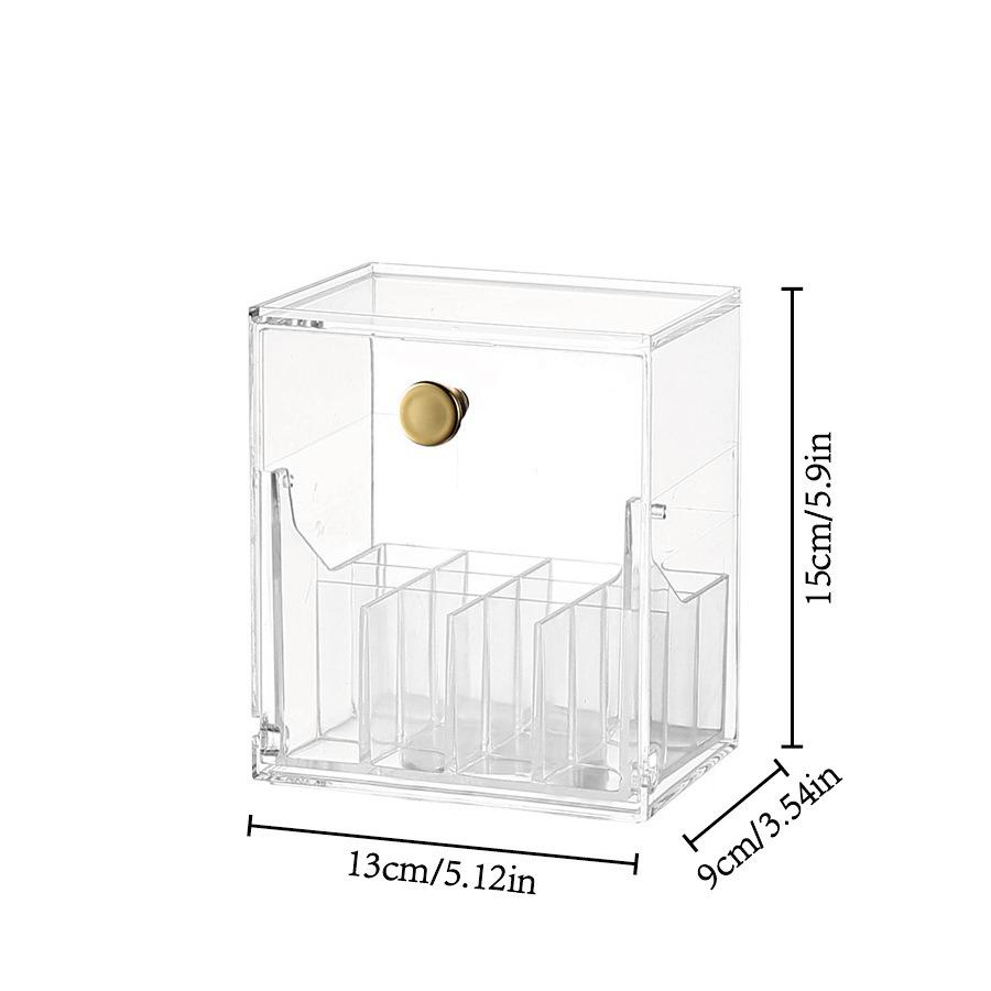 

Makeup Organizer Dust-proof Waterproof Desktop Cosmetics Nail Polish Transparent Storage Basket Lip Glaze Shelf Cosmetic Box