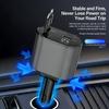Car Charger USB Type C Adaptor 120W Fast Charge Retractable Charging Cable with Cords QC Adapter Car Charger For Iphone Android