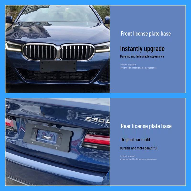 BMW 5 Series License Plate Holder: Front Holder 523/520, Rear Base 525, Bracket 528/530, 535LI Frame, GT.