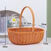 Imitation Rattan Handheld Flower & Snack Basket - Creative Gift & Storage Solution