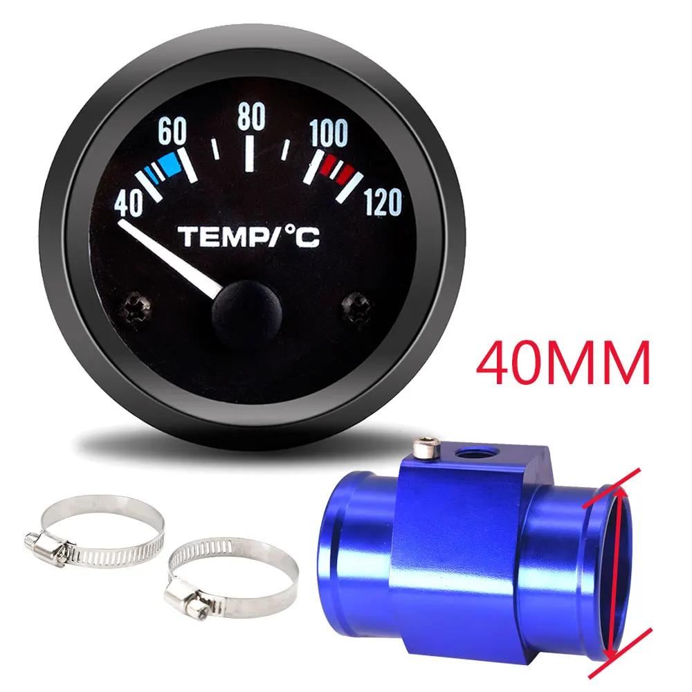 Water Temp Gauge 52MM LED 40-120 Celsius 1/8 NPT Sensor 12V Universal Car Motor Water Temperature Gauge