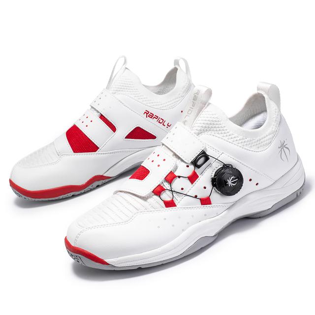 Professionelle Badminton-Schuhe, Tennis-Sport-Volleyball-Schuhe, doppelte rotierende Schnalle, automatische Spitze, Tischtennis-Trainingsschuhe