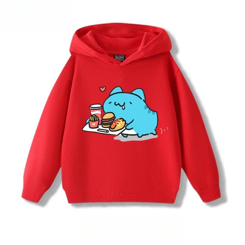 Neue lustige und schöne Kleidung mit Bugcat Capoo Emoji-Aufdruck für Kinder, modischer warmer Hoodie für Herbst und Winter für Jungen und Mädchen