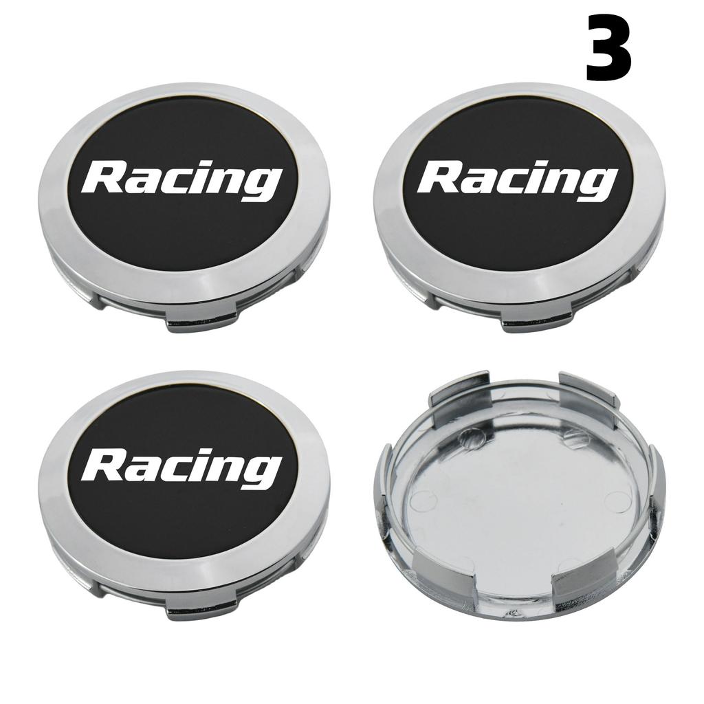 1Set/4PCS 64MM OD / 62MM ID Cap For Rims RACING SPORT Logo Wheel Center Cap Sport Car Wheel Cover Hub Caps