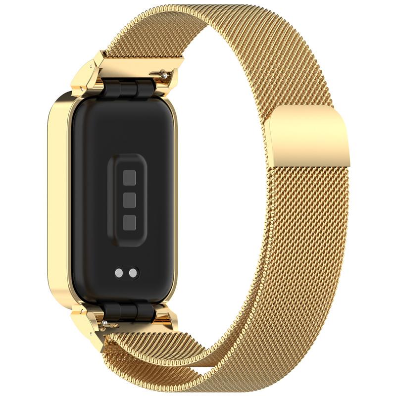 Strap For Mi Band 9 Active Bracelet Wristband for Redmi Band 3 Stainless Steel Metal Watch Band