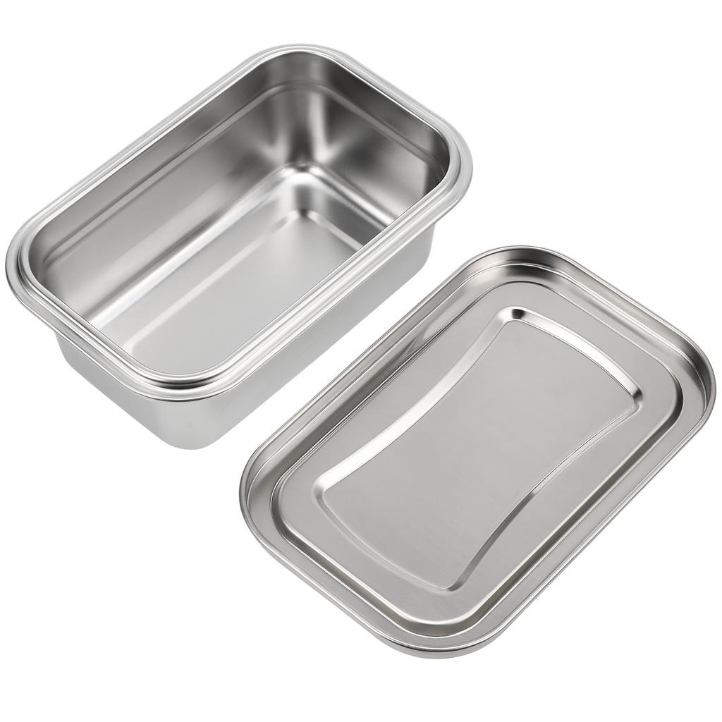 Getränkekühlschrank Lebensmittelbehälter mit Deckeln Eiscremebox Etui Teigwarendeckel Gefrierschrank Küchenhelfer Silber Haushalt