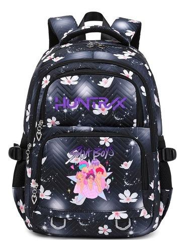 Kpop Demon Hunter Printed Backpack Female Student School Bag Large Capacity Lightweight Casual Backpack Trendy Fashion