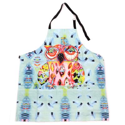 [P0987] - Dizajnová zástera 'Allen Designs' sova - 78x68 cm