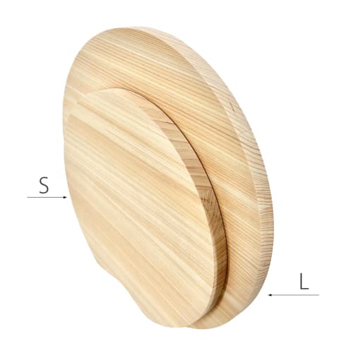 Ikegawa Wood Cypress Cutting Board, Thin Round Cutting Board, Large, Made In Japan, Freestanding, Natural, Approx. 29 X 29 X 1.5 Cm