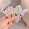 2pcs Cute Butterfly Phone Cord Hair Ties for Kids, High Elasticity Resin Hair Bands, All-Season Casual Wear, Knit Fabric Weaving Method
