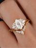 925 Silver Brilliant Luxury Marquise Zircon Ring Set For Women Engagement Wedding Fashion High Quality Fine Jewelry