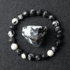 Black White Zebra Jasper Bracelets Men Women Natural Stone Round Bead Yoga Meditation Pink Zebra Energy Jasper Jewelry Pulsera