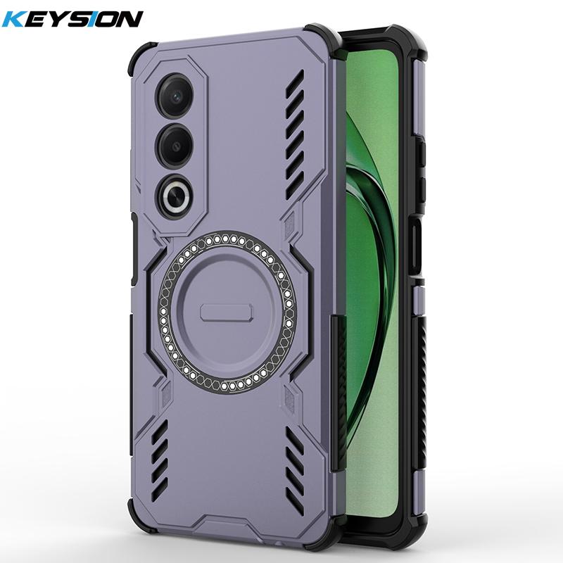 

KEYSION Hollow Heat Dissipation Case for OPPO A3 Pro 5G Silicone+PC Magnetic Cooling Shockproof Phone Cover for OPPO A3 Pro 5G for OPPO A3 Pro 5G фиолетовый