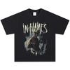 In Flames Tişört, Yumuşak Kumaş Günlük Rahat Giyim
