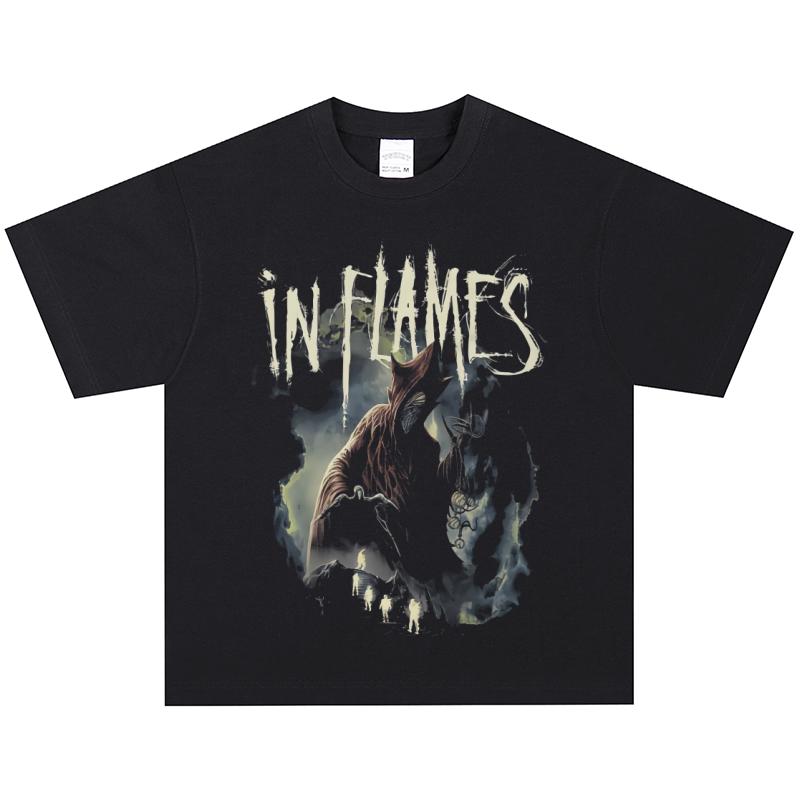 In Flames T-Shirt, Soft Fabric Casual Daily Wear L