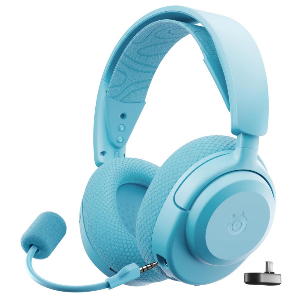 SteelSeries Arctis Nova 3PW Aqua Gaming Headset, Lightweight, Wireless, Closed-Back Headphones, Compatible with PC, PS5, PS4, and Switch, RGB