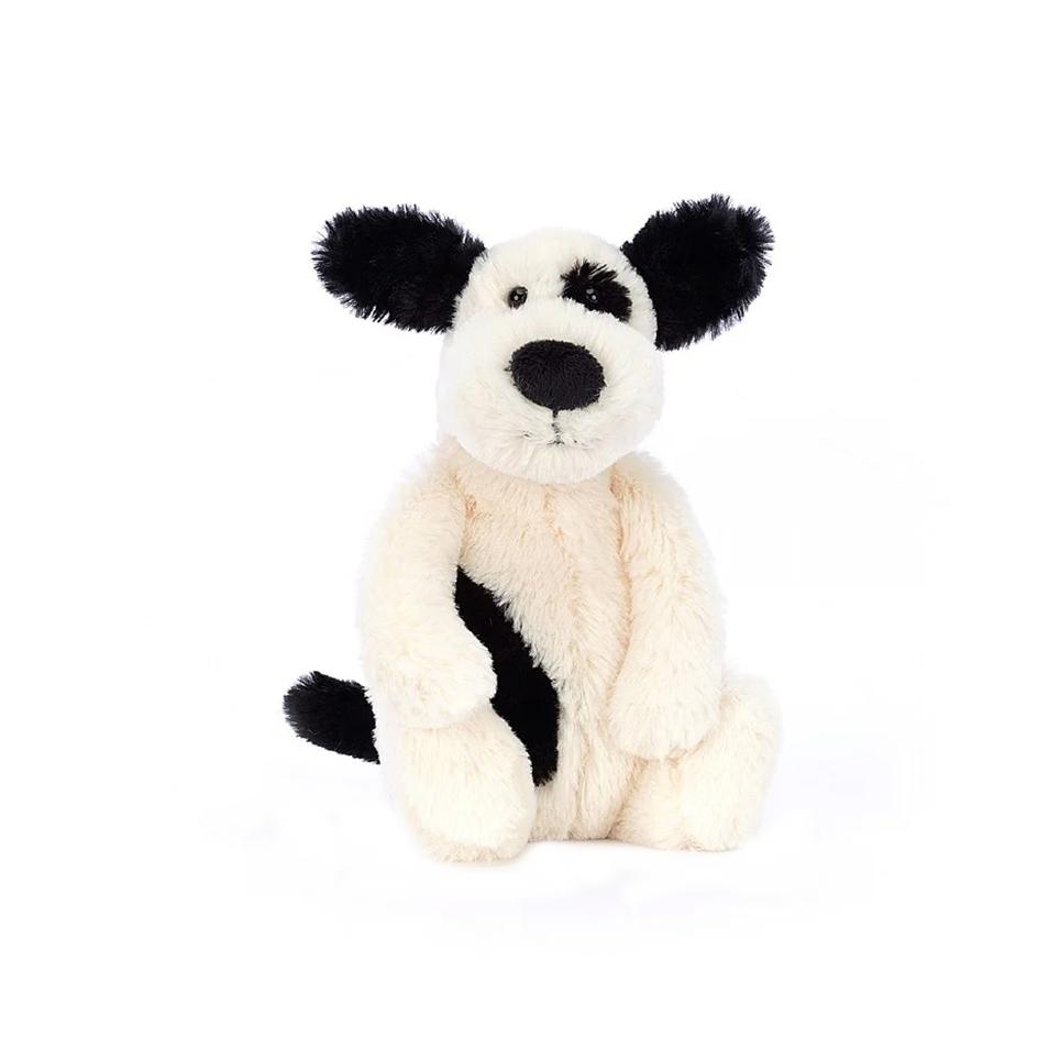 

JELLYCAT Shy Series Black Cream Puppy Pacifying Doll Plush Doll 18cm Tall Box Not Included