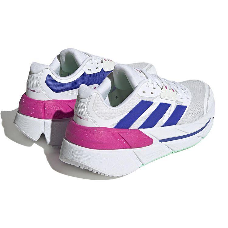 Adidas Adistar Comfortable Trendy Fabric Durable Lightweight Low-Top Long Distance Running Shoes Men Sneaker White Blue Red HQ6199