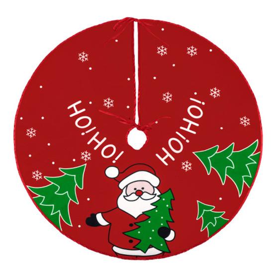 Excelente falda para árbol de Navidad, mano de obra fina, tejido de cáñamo, parte inferior de Papá Noel