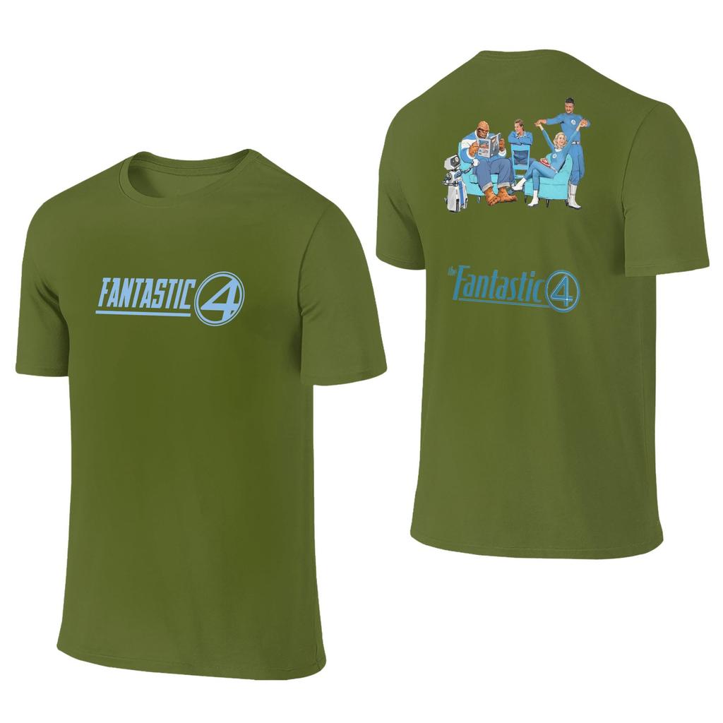 The Fantastic 4 Men T Shirts  Awesome Tee Shirt Short Sleeve O Neck T-Shirts Cotton Plus Size Tops