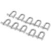 10Pcs M5 Straight D Shackle Stainless Steel D Type Rigging Chain Shackle Hook Sling Screw