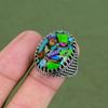 Fiesta Kingman Turquoise Ring 925 Sterling Silver Ring Handmade Designer Jewelry Multi Copper Turquoise Gemstone Ring Available In Ring Size