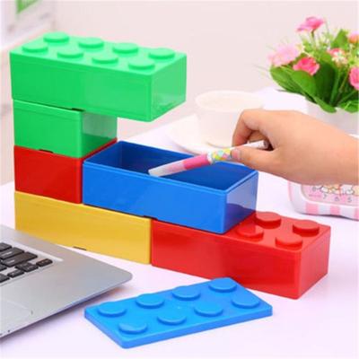 Creative Storage Box Vanzlife Building Block Shapes Plastic Saving Space Box Superimposed Desktop Handy Office House Keeping
