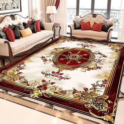 European Style Flower Carpets for Living Room Retro Decoration Home Carpet Hall Sofa Area Floor Mat Room Decor Large Rug