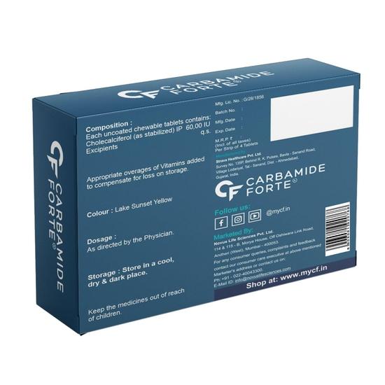 Carbamide Forte Vitamin D3 60000 IU Capsules | Vitamin D3 60k Supplement | Cholecalciferol 60000 IU Vitamin D3 Supplement - 40 Tablets