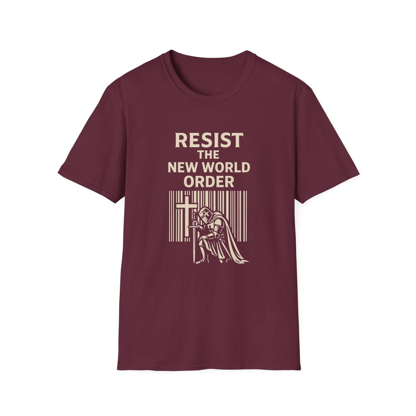 Resist The New World Order T shirt, Casual Wear, Christian Gift, American Shirt L