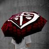 Football Cagliari Design Automatic Folding Umbrella - 8-Rib Travel Umbrella with Auto Open/Close & Portable, Gift for Christmas, Birthdays