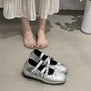 French inner heightening single shoes women's retro Mary Jane shoes 2025 new bow flat ballet shoes women's shoes