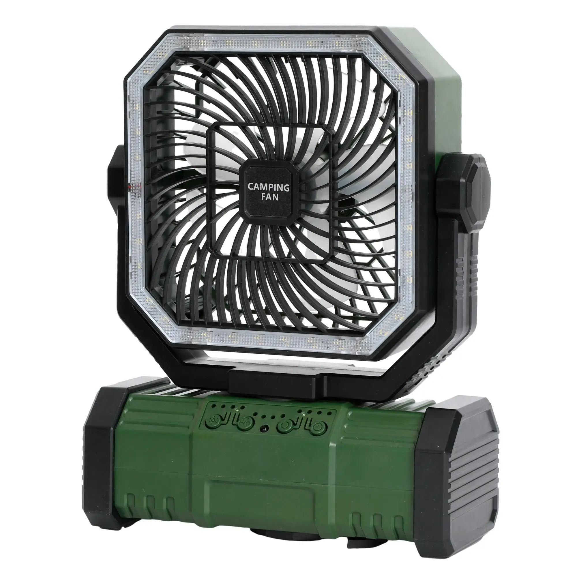 

Camping fan LED lighting charging bank 20000mAh outdoor tent chandelier fan desktop fan 4 speed for camping power Portable