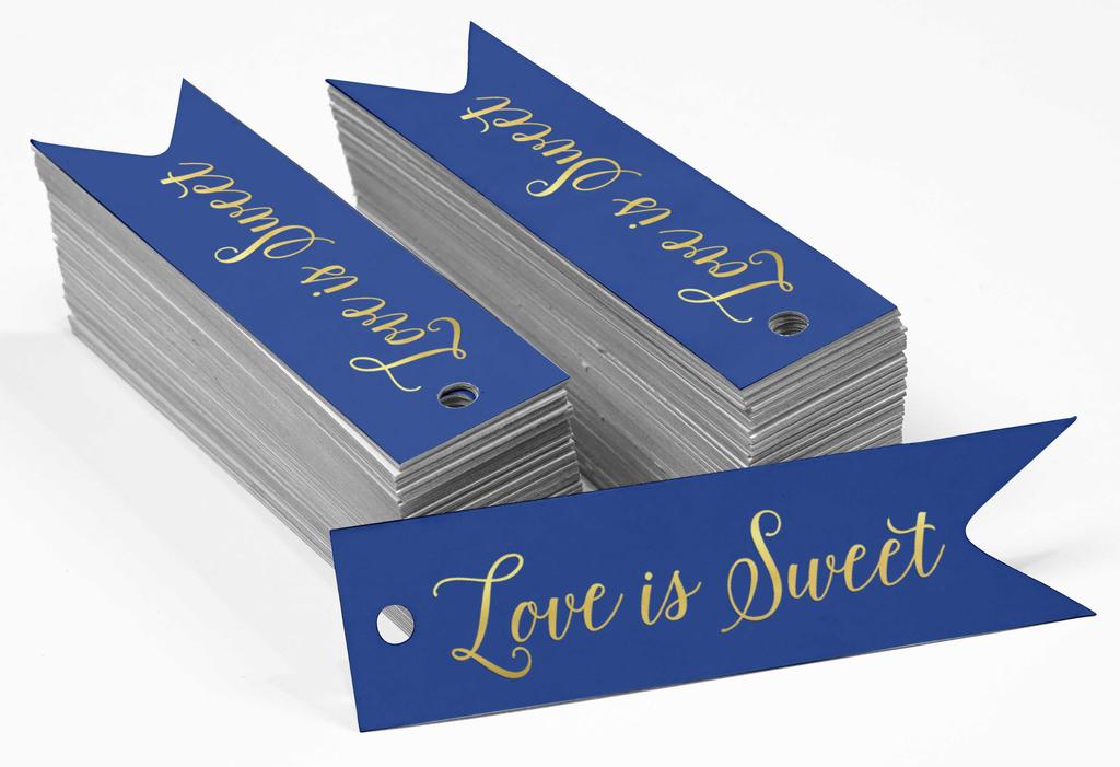 Inkdotpot Gold Foil Paper Hang Tags Love Is Sweet Wedding Favor Tags 100