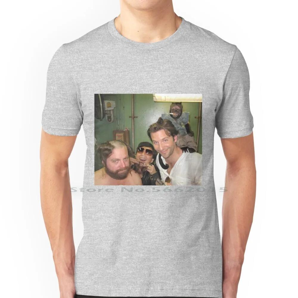 / Hangover Poster Poster T Shirt 100% Cotton Funny The Hangover Party Drunk Movie Beer Drinking Bradley Cooper Comedy Short