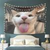 Cute Kitten Tapestry Large Polyester Wall Hanging Fashion Home Decor for Bedroom Dorm Easy Install Durable Ideal Gift for Fa