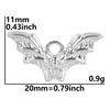 5 Stück/Los Steampunk Anhänger Edelstahl Fledermaus Totenkopf Kopf Krähe Hexen Knoten Anhänger Für Schmuckherstellung Zubehör Halloween Anhänger