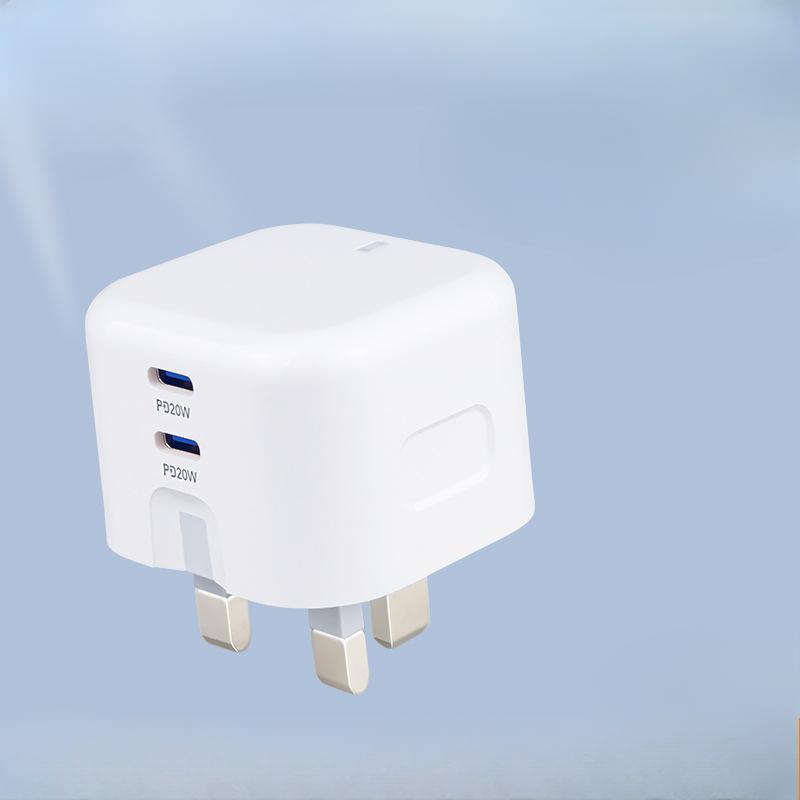 

Новое двойное зарядное устройство PD20W с британской регулировкой PD40W Быстрая зарядка для мобильного телефона Полный сертификат блока питания standard