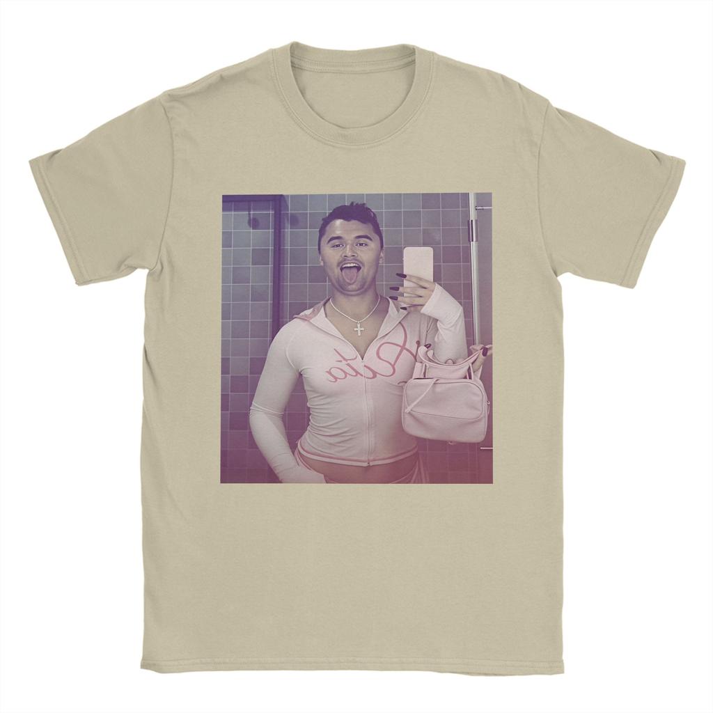 Pink Charlie Kirk T Shirt Beach Y2k Funny T Shirts Cotton Harajuku Tshirt For Couple Short Sleeve Custom Logo Clothes