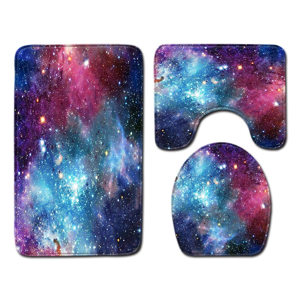Star Bathroom Floor Mat Toilet Three-Piece Set