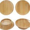 Reusable Bamboo Cup Lid for Red Wine and Food Platters Packaging with Splash-proof Function Bamboo Cup Lid Coasters 10.16*7cm