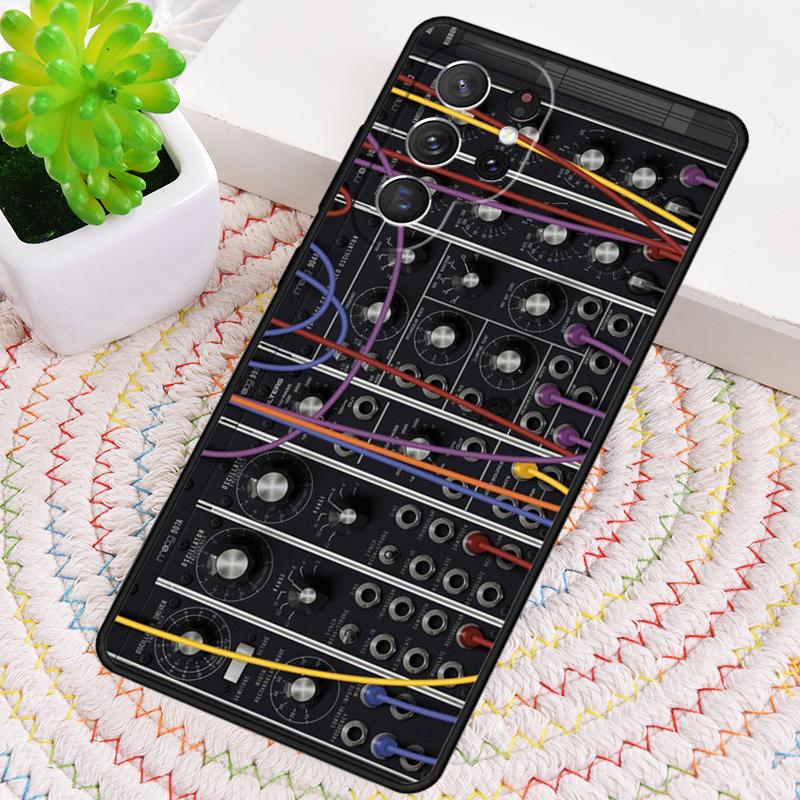 Vintage Synth Synthesizer Soft TPU Phone Case For Samsung Galaxy Note 10 Pro S26 S25 S24 S23 S22 Ultra Plus S21 FE S20 Cover