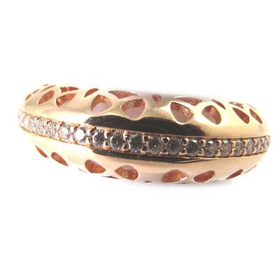 Anel Banhado a Ouro 'Scarlett' rosa