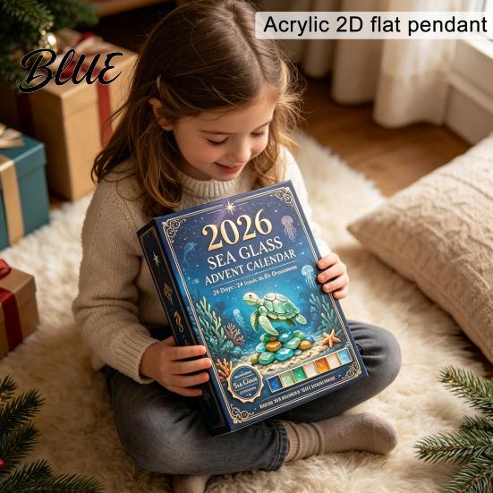 Surprise Gift Boxes 24 Day Marine Life Sea Glass for Kids Advent Calendar Countdown Box